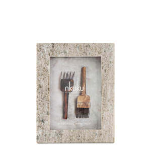 Nkuku Dalya Marble Photo Frame Light Grey